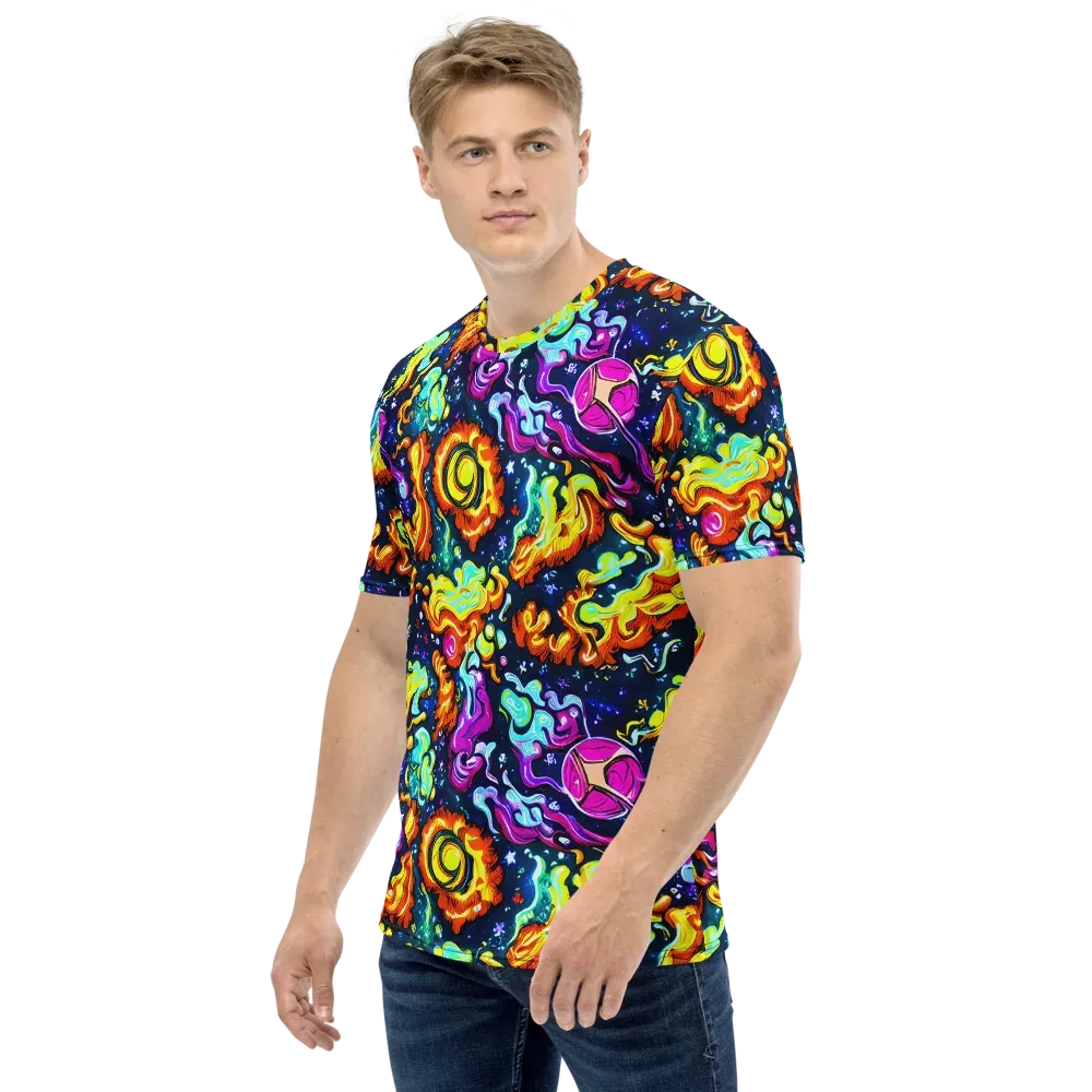 The Neon Dream on Men's Crew Neck T-Shirt — Left