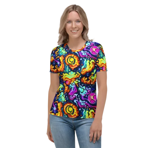 The Neon Dream on a Women's Crew Neck T-Shirt