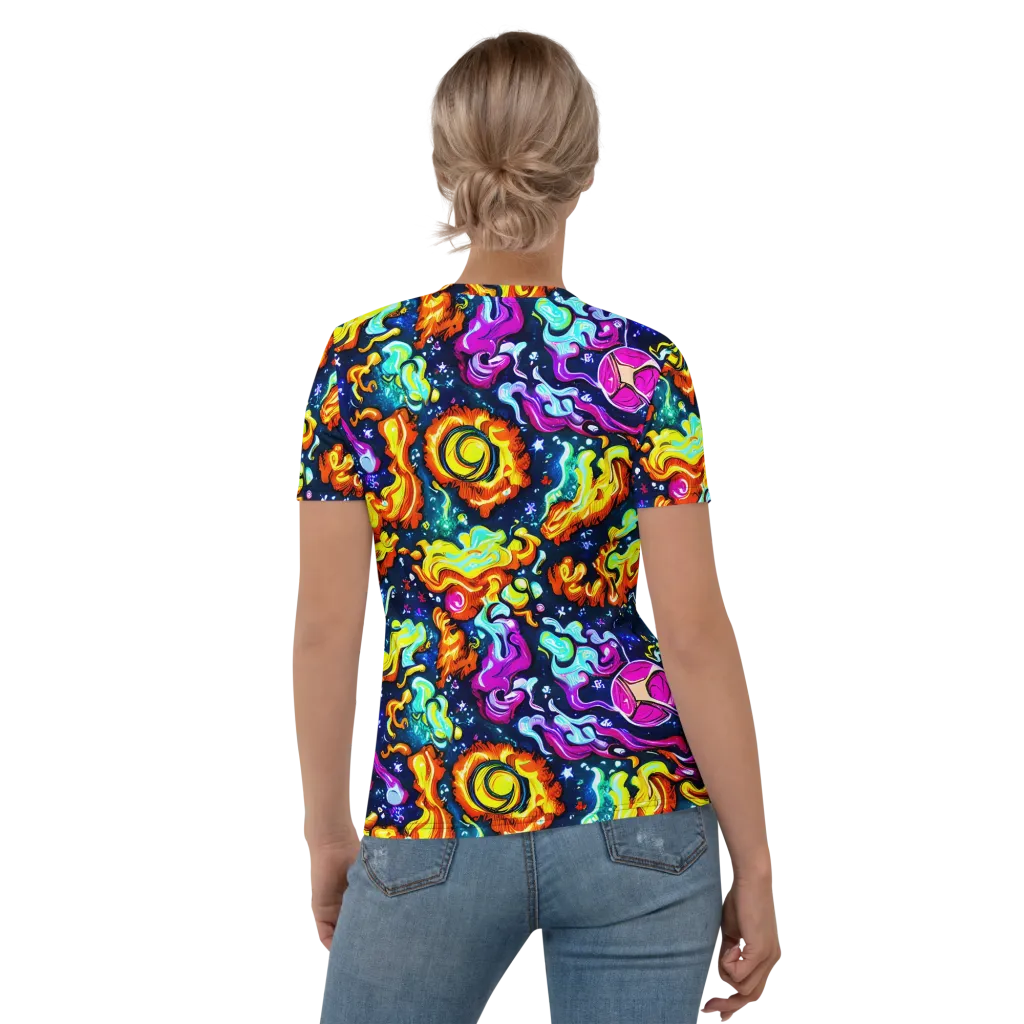 The Neon Dream on Women's Crew Neck T-Shirt — Back
