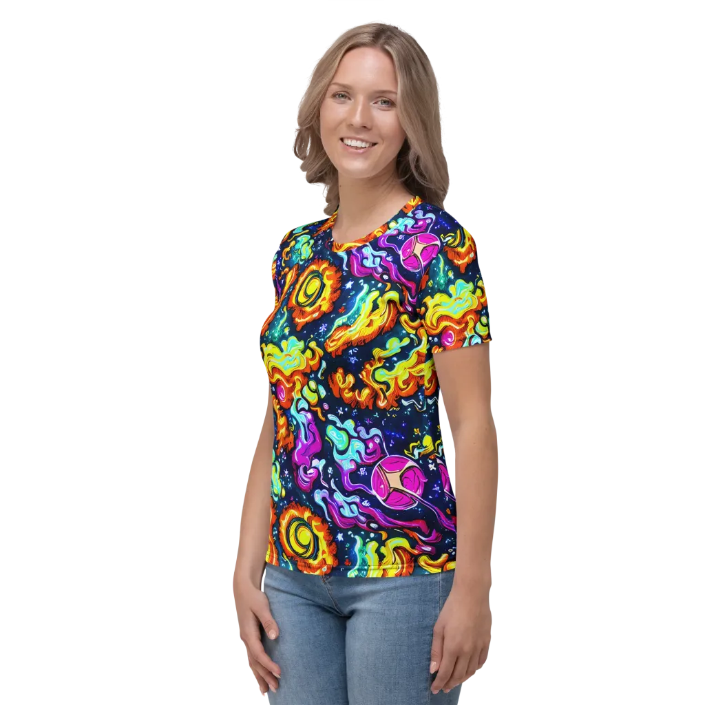 The Neon Dream on Women's Crew Neck T-Shirt — Left