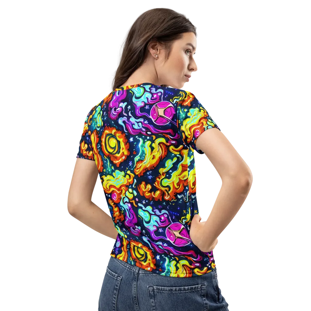 The Neon Dream on Women's Crew Neck T-Shirt — Back