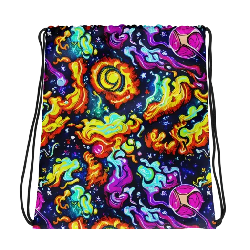 The Neon Dream on a Drawstring Bag