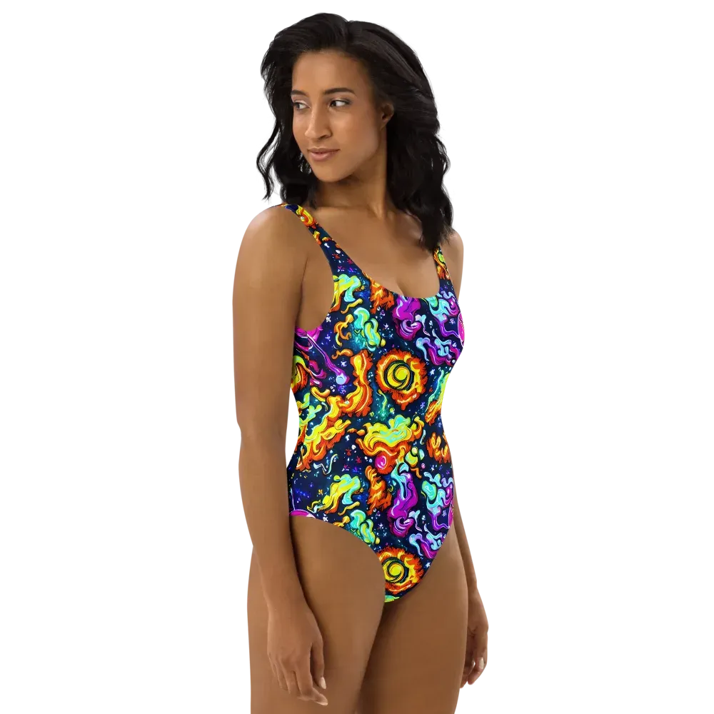 The Neon Dream on One-Piece Swimsuit — Right