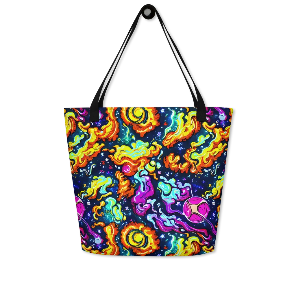 The Neon Dream on Large Tote Bag W/ Pocket — Front