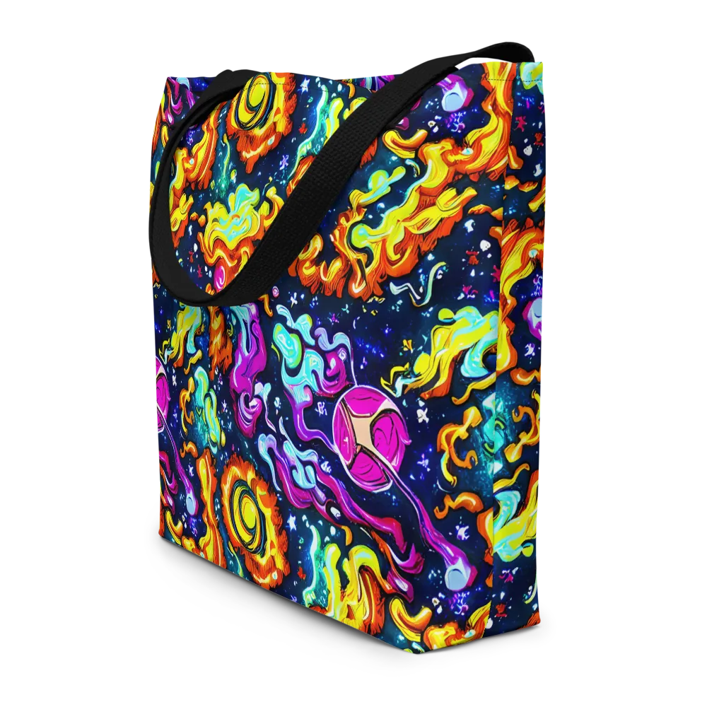 The Neon Dream on Large Tote Bag W/ Pocket — Front