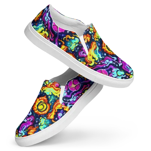 The Neon Dream on a Women's Slip-On Canvas Shoes