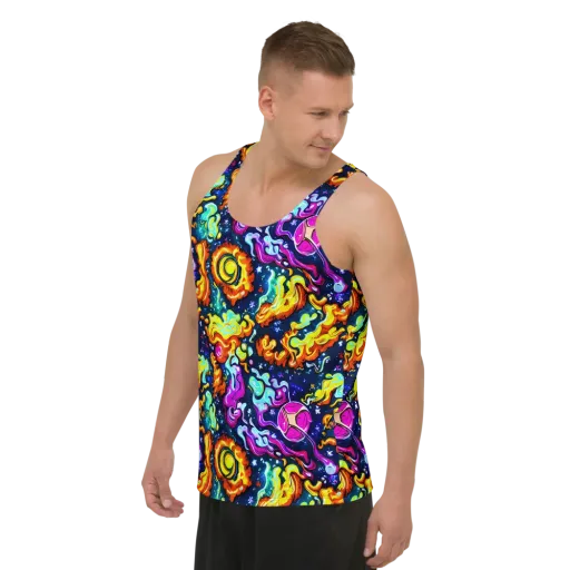 The Neon Dream on a Men's Tank Top