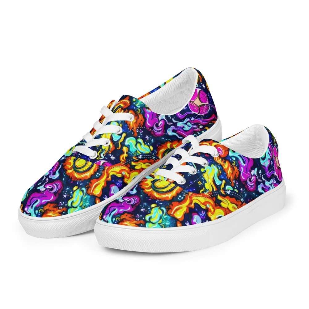 The Neon Dream on Men's Lace-Up Canvas Shoes — Left Front