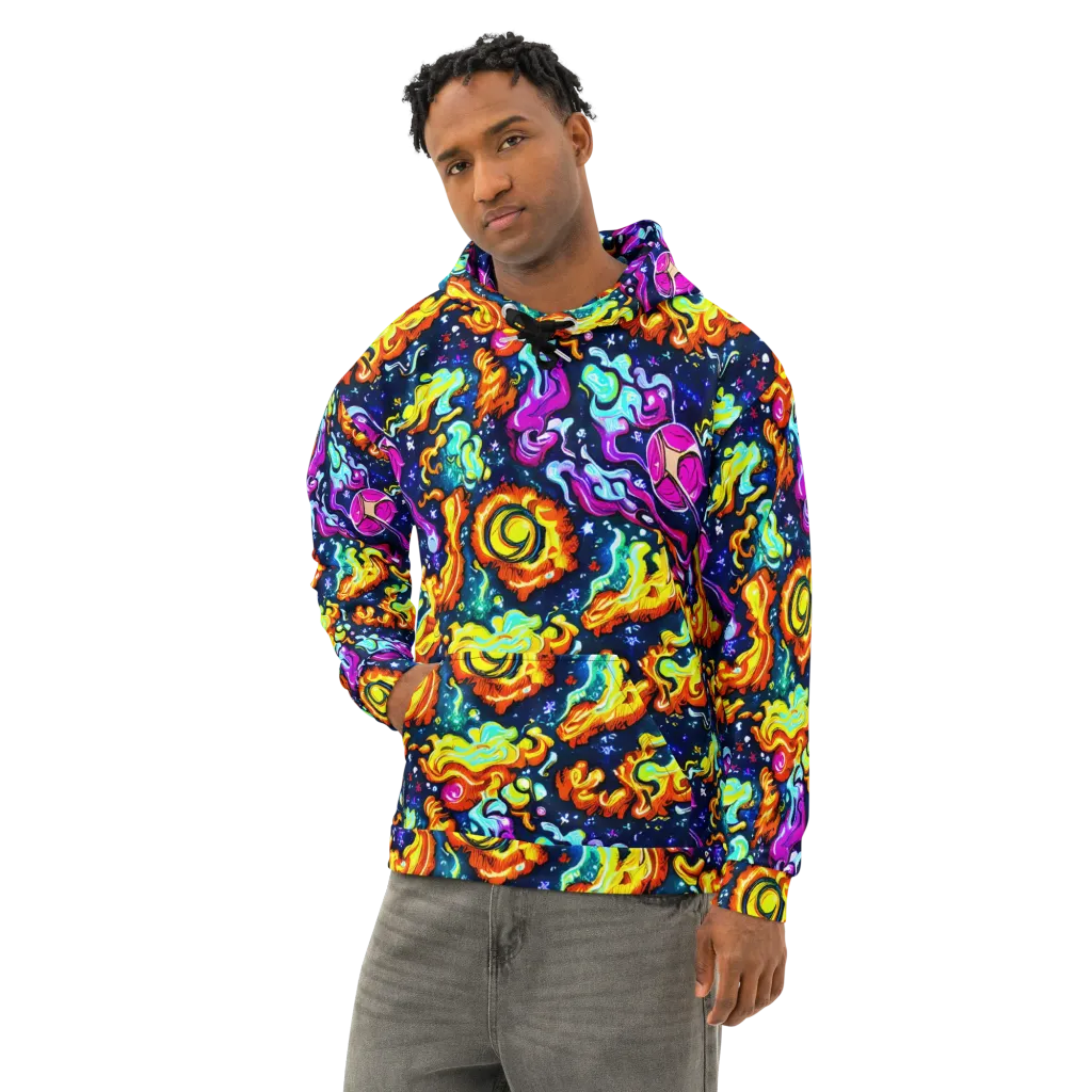 The Neon Dream on Cotton Hoodie — Left Front