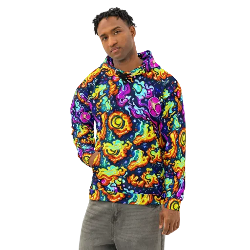 The Neon Dream on a Cotton Hoodie