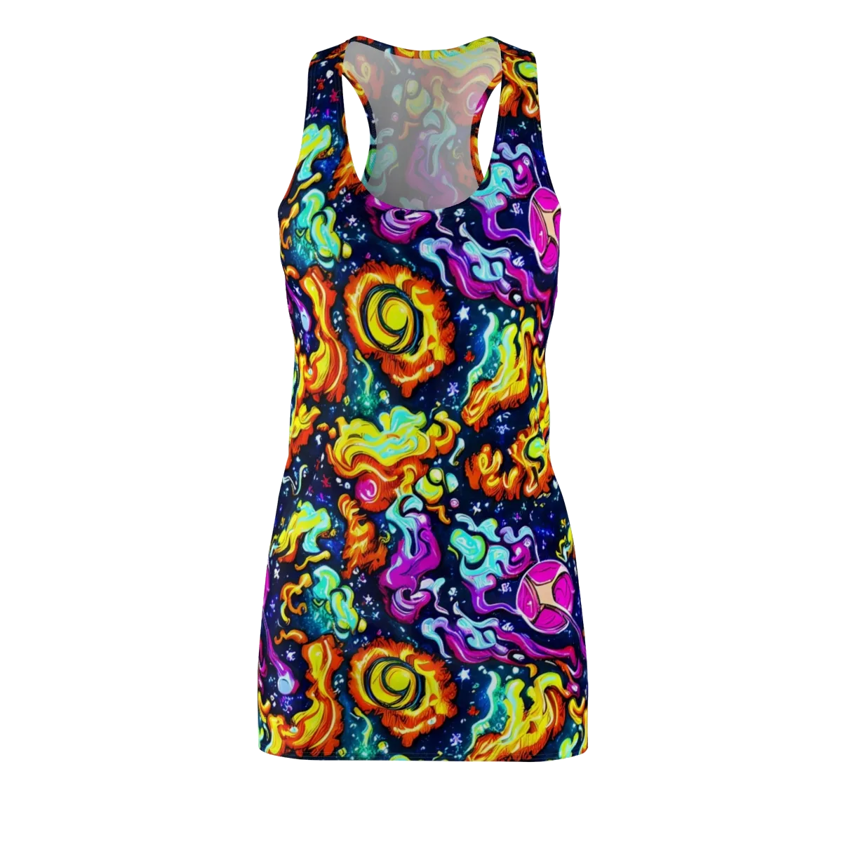 The Neon Dream on Racerback Dress — Front