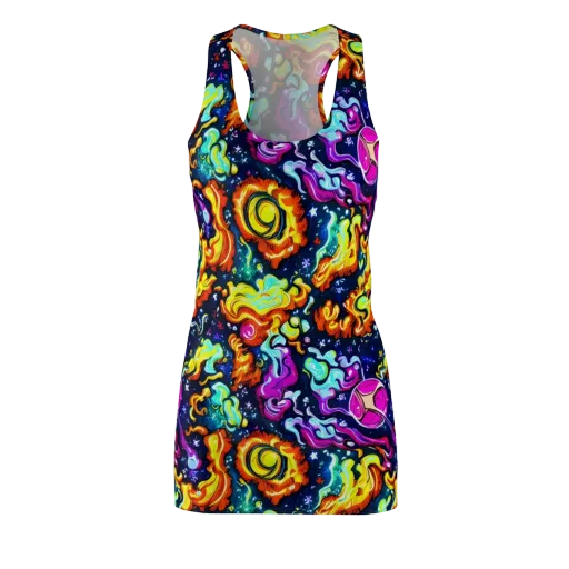 The Neon Dream on a Racerback Dress
