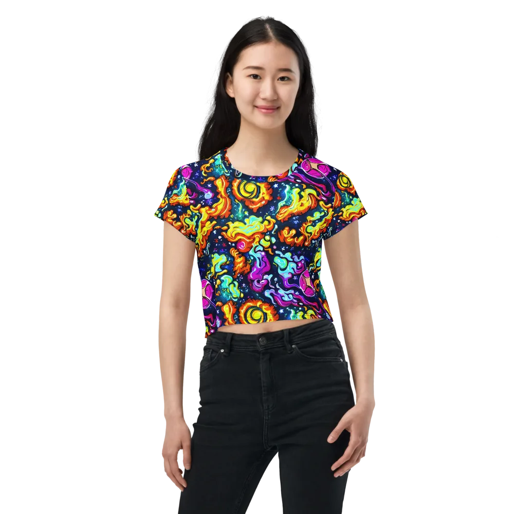 The Neon Dream on Crop Tee — Front