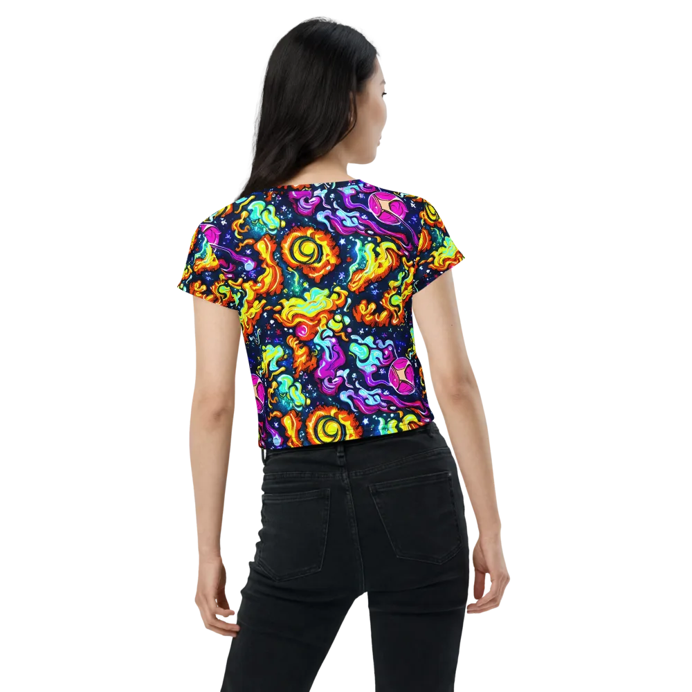 The Neon Dream on Crop Tee — Back