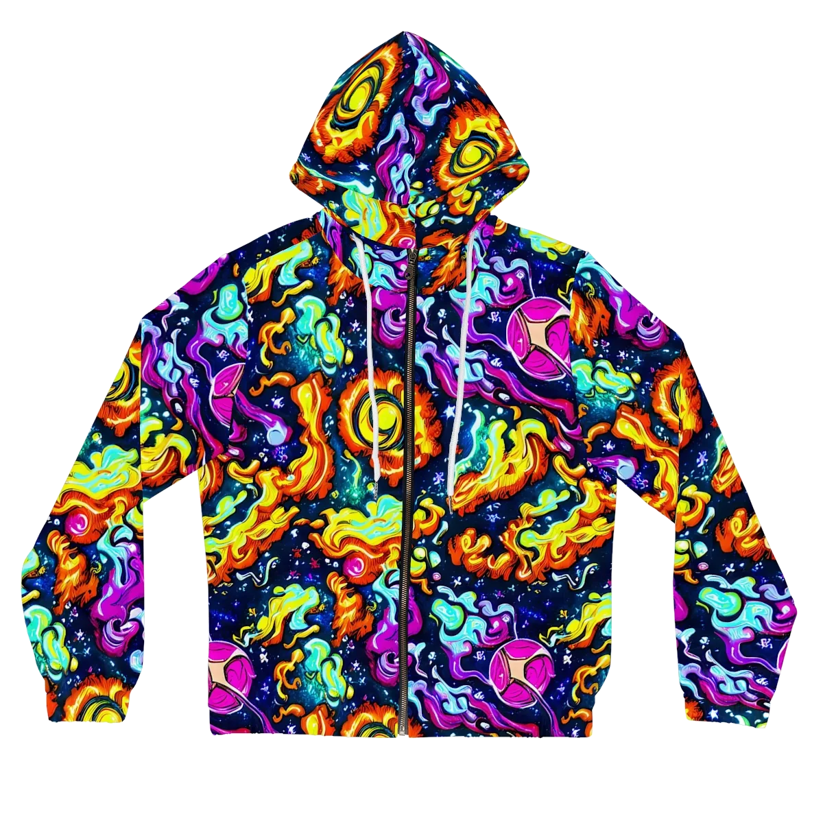 The Neon Dream on Women's Full-Zip Hoodie — Front