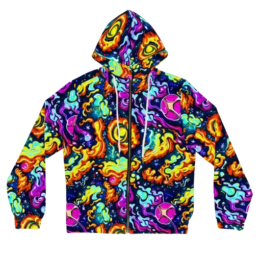 The Neon Dream on a Women's Full-Zip Hoodie