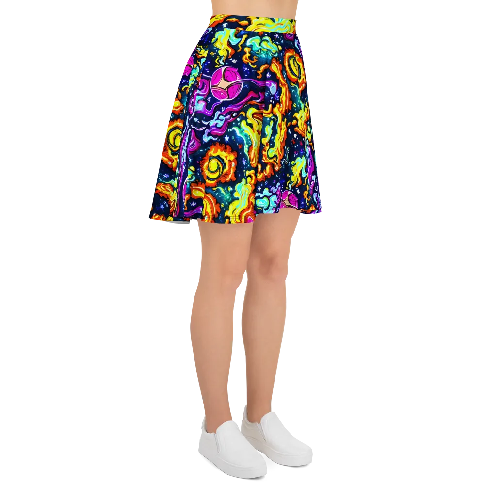 The Neon Dream on Skater Skirt — Right
