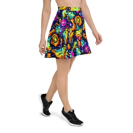 The Neon Dream on a Skater Skirt