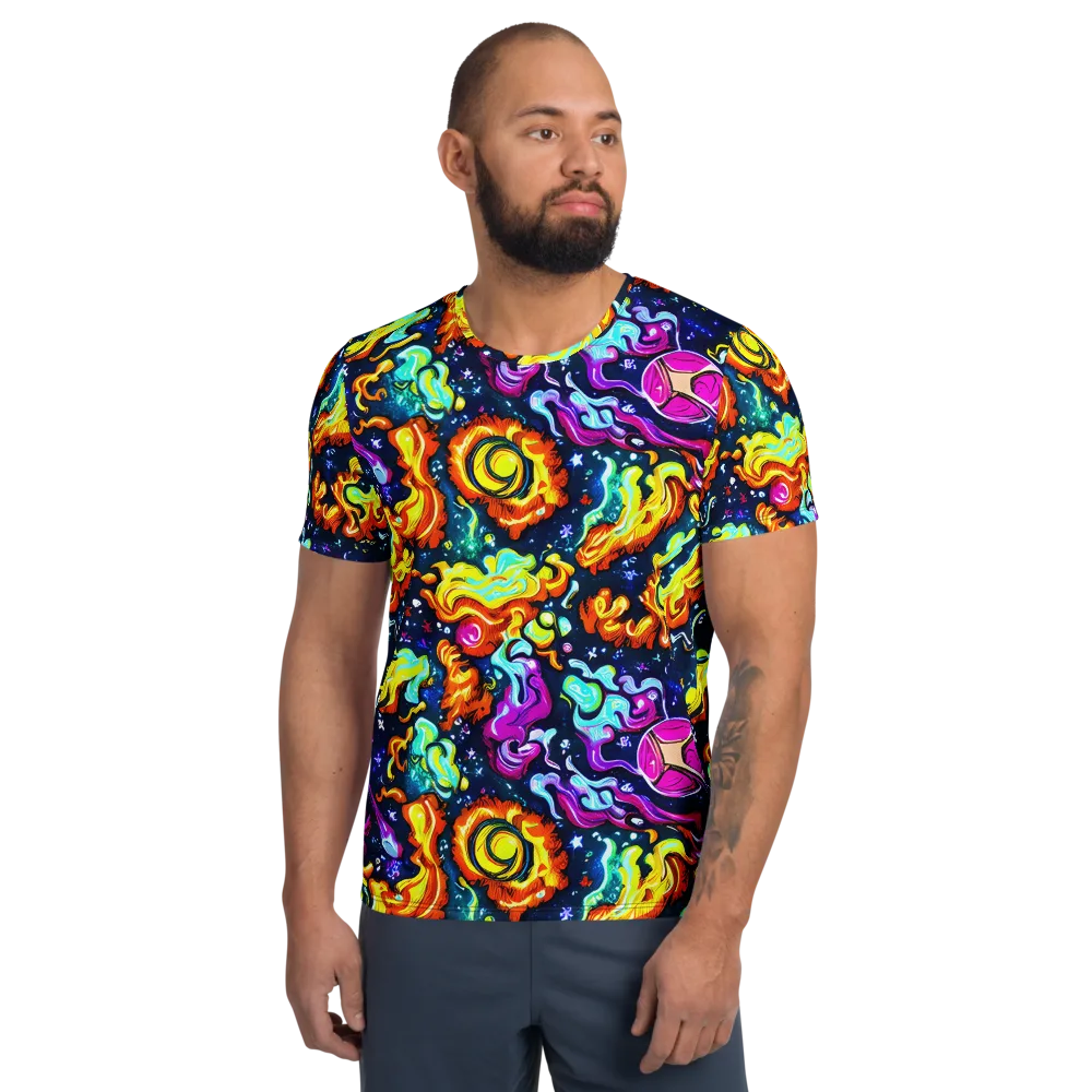The Neon Dream on Men's Athletic T-Shirt — Front