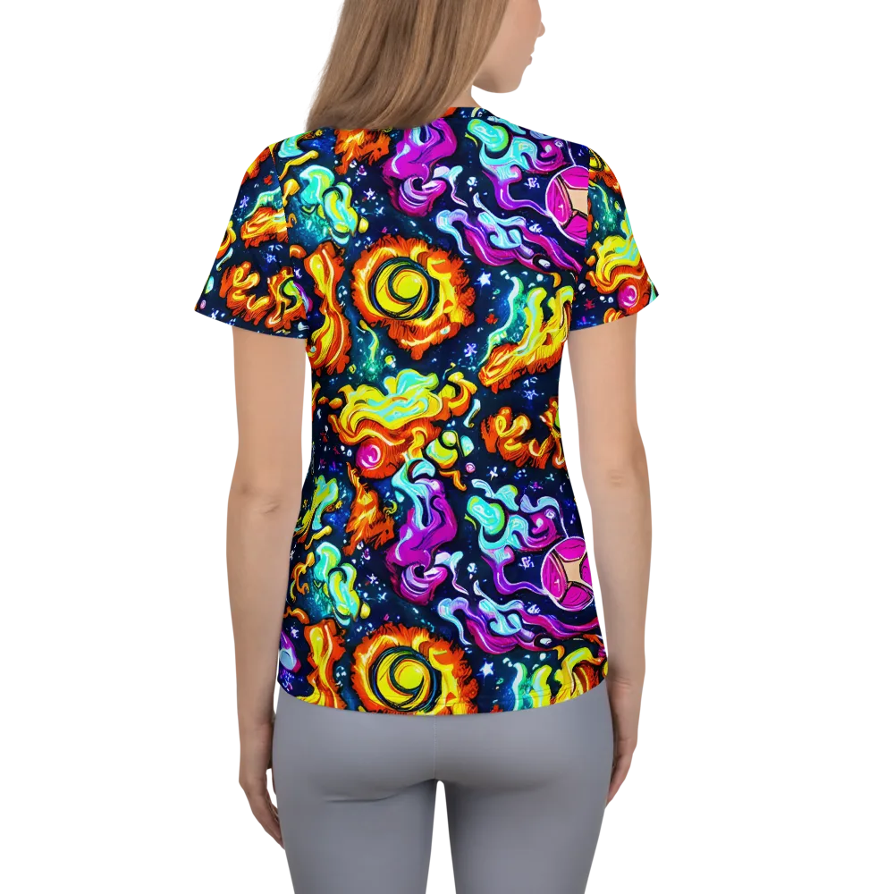 The Neon Dream on Women's Athletic T-Shirt — Back