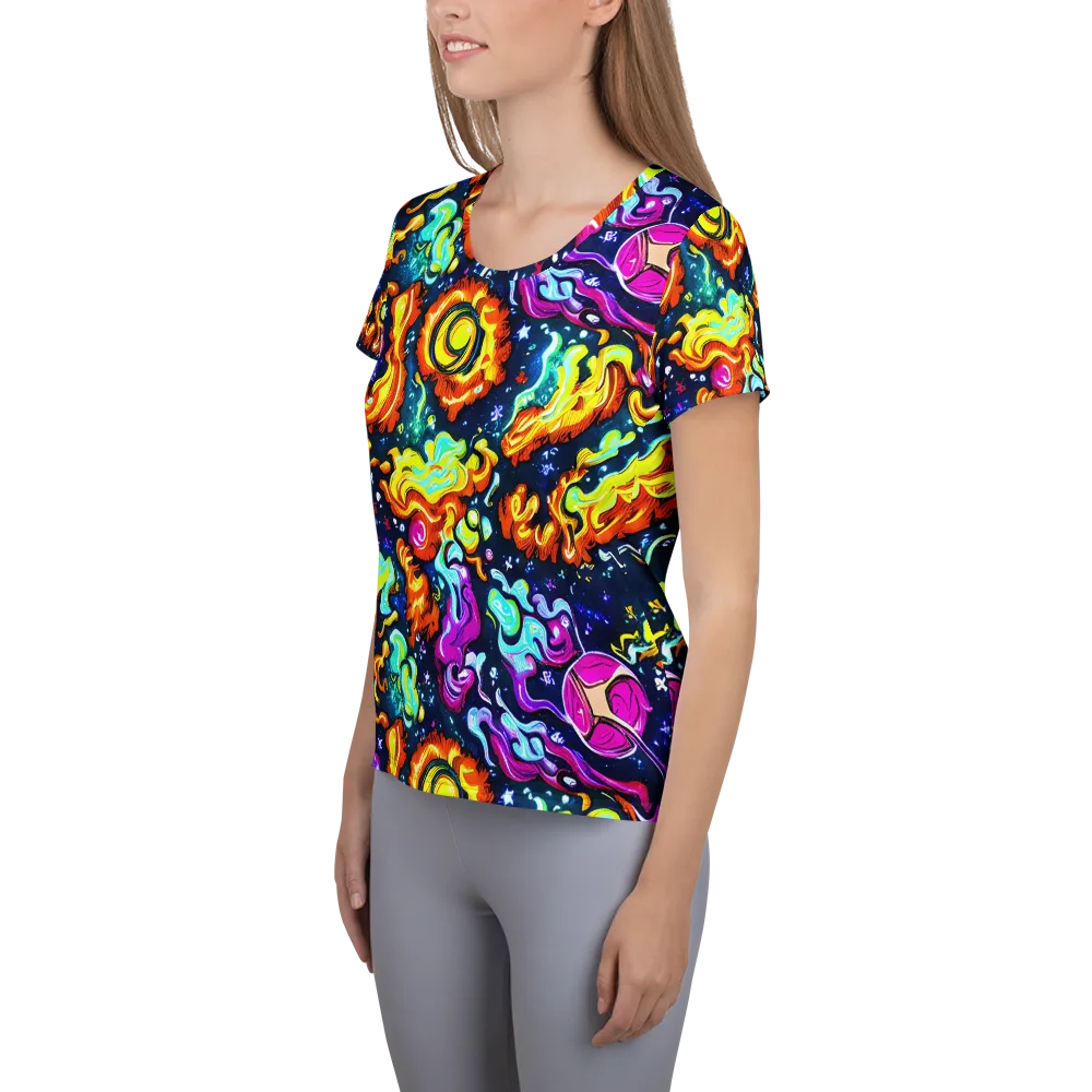 The Neon Dream on Women's Athletic T-Shirt — Left
