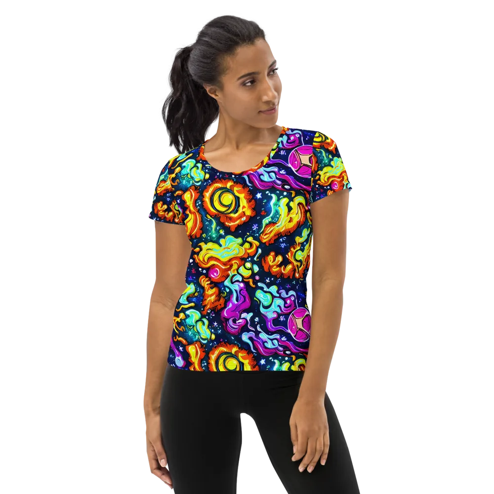 The Neon Dream on Women's Athletic T-Shirt — Front