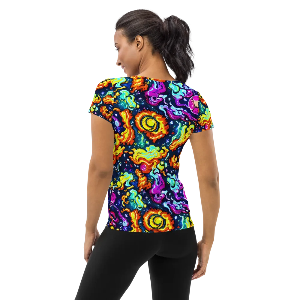 The Neon Dream on Women's Athletic T-Shirt — Back