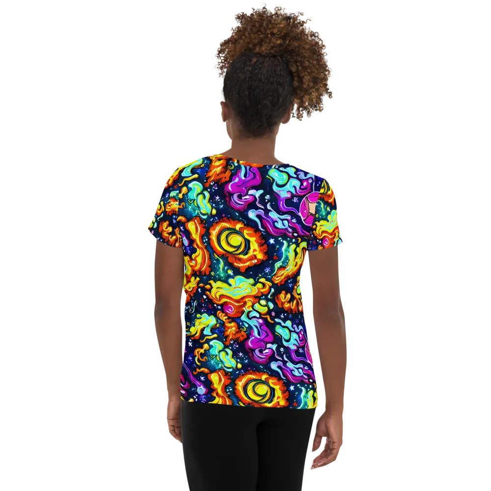 The Neon Dream on Women's Athletic T-Shirt — Back