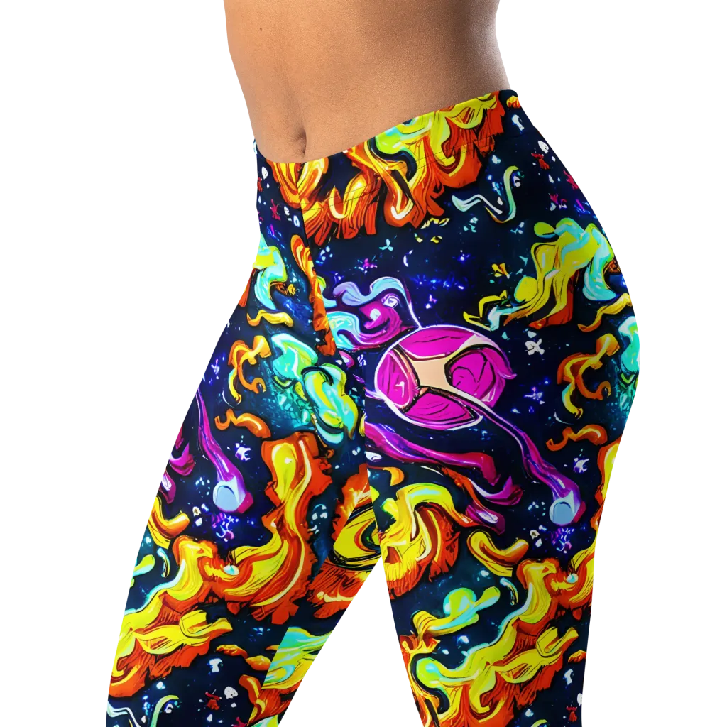 The Neon Dream on Leggings — Left Front