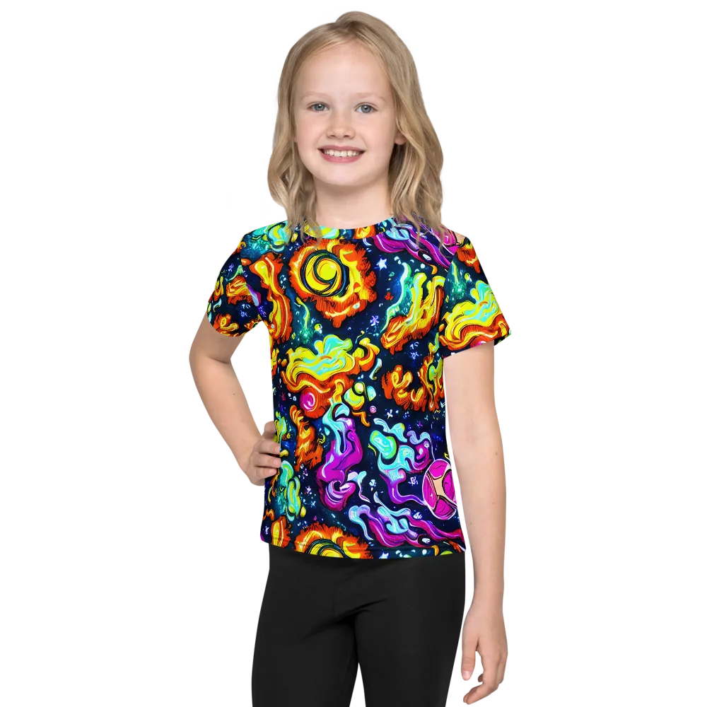 The Neon Dream on Kids Crew Neck T-Shirt — Front