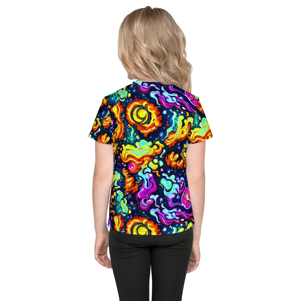 The Neon Dream on Kids Crew Neck T-Shirt — Back