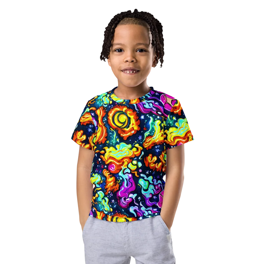 The Neon Dream on Kids Crew Neck T-Shirt — Front