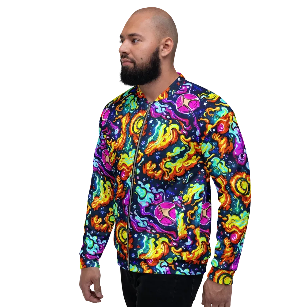 The Neon Dream on Bomber Jacket — Left