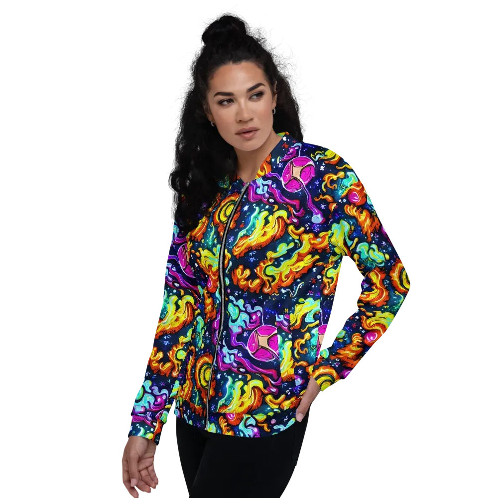 The Neon Dream on Bomber Jacket — Left