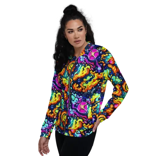 The Neon Dream on a Bomber Jacket