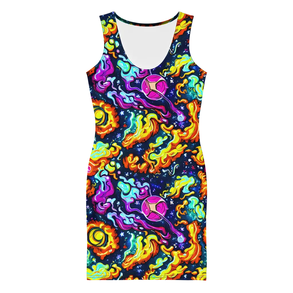 The Neon Dream on Bodycon Dress — Front