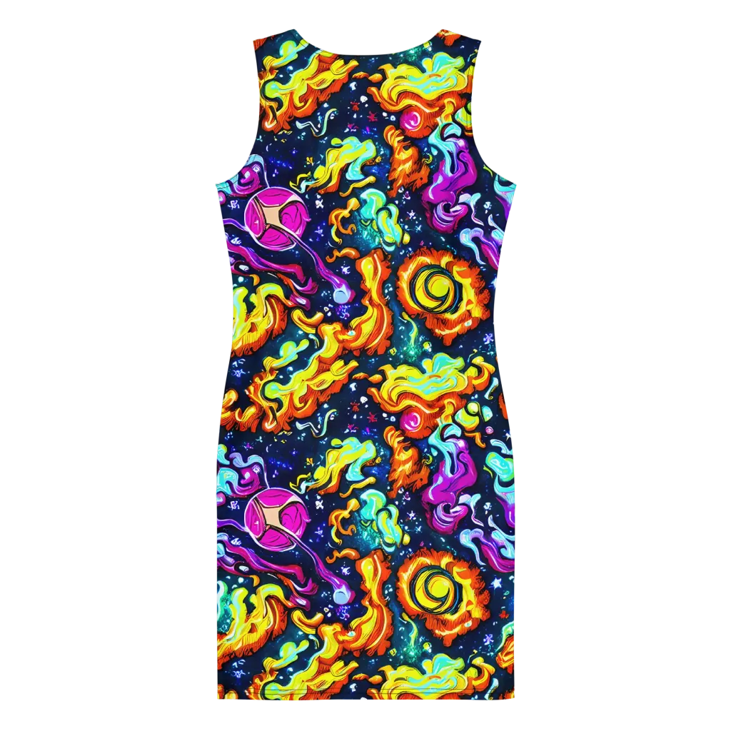 The Neon Dream on Bodycon Dress — Back