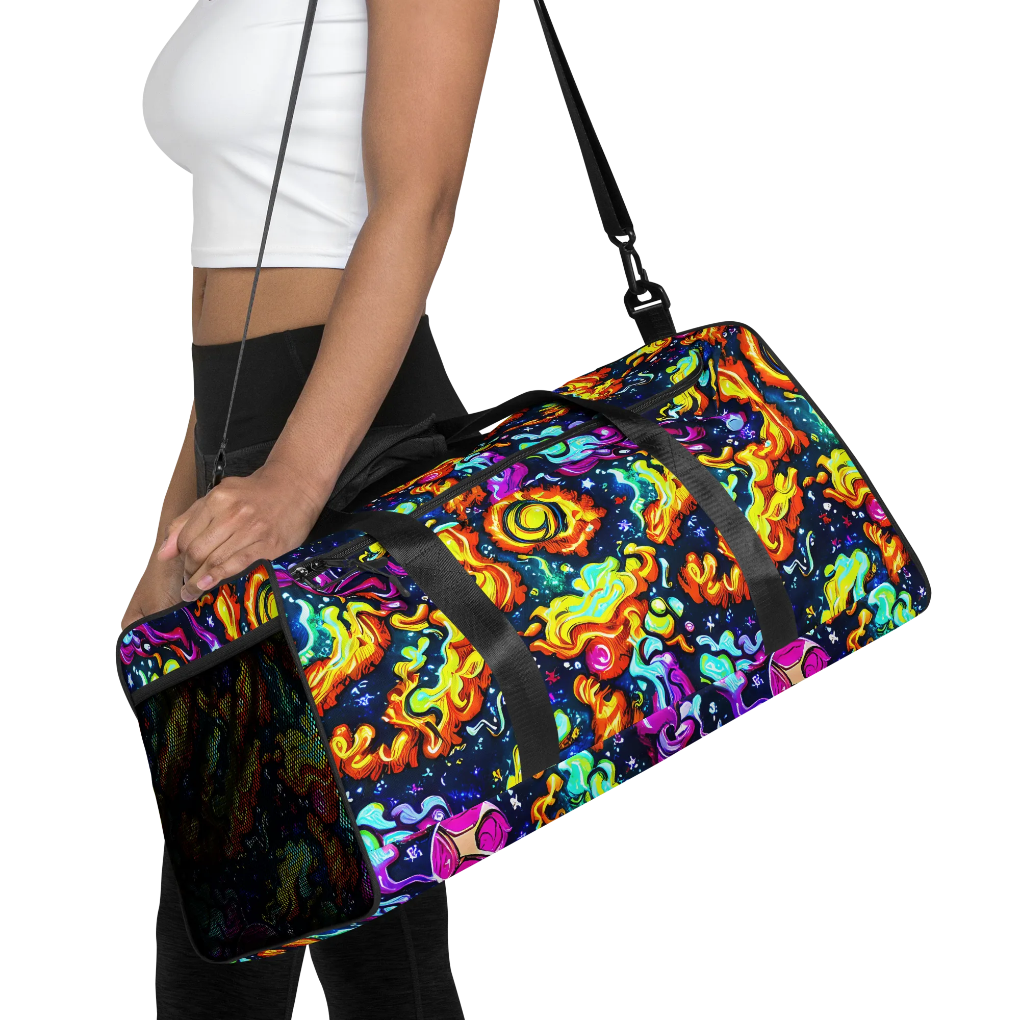 The Neon Dream on Duffle Bag — Front