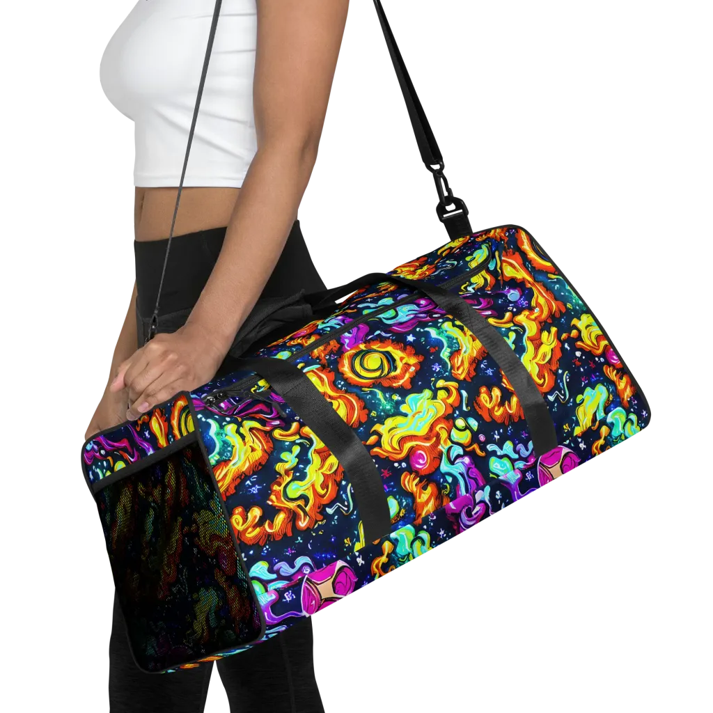 The Neon Dream on Duffle Bag — Front