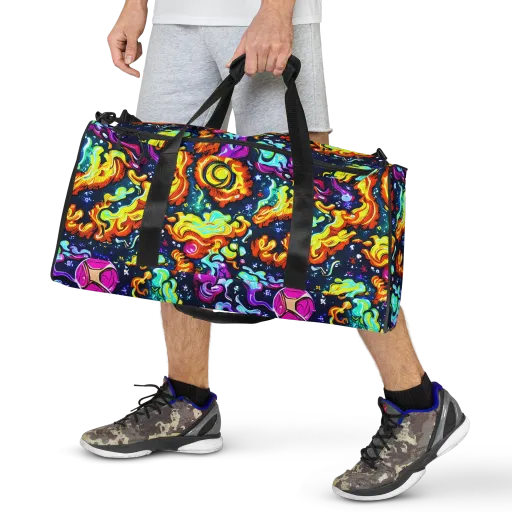 The Neon Dream on a Duffle Bag