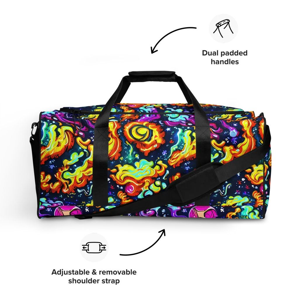 The Neon Dream on Duffle Bag — Front