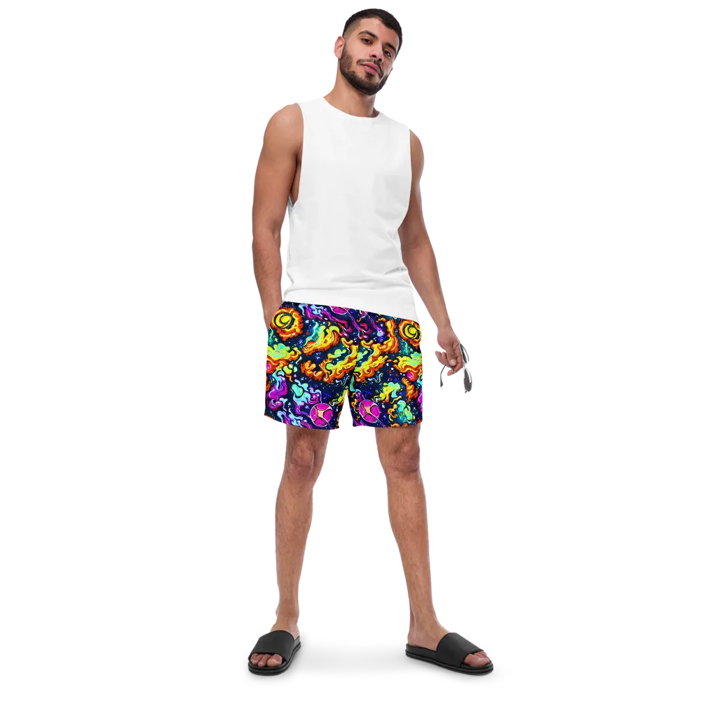 The Neon Dream on Swim Trunks — Front
