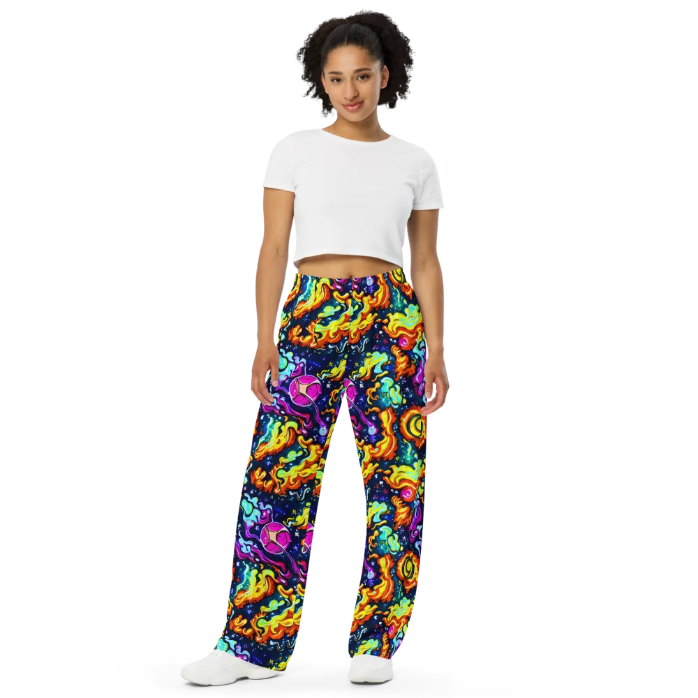 The Neon Dream on Wide-Leg Pants — Front