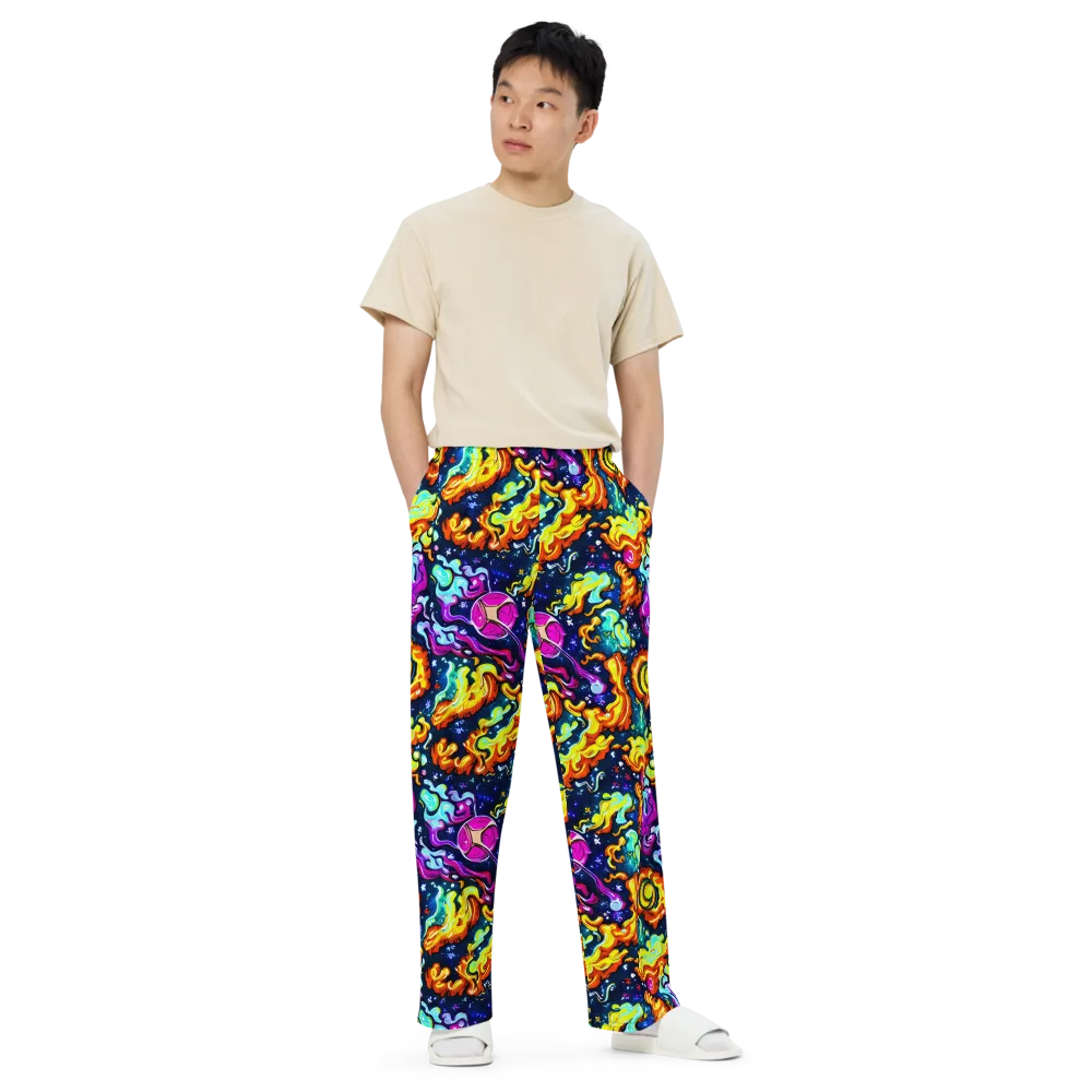 The Neon Dream on Wide-Leg Pants — Front