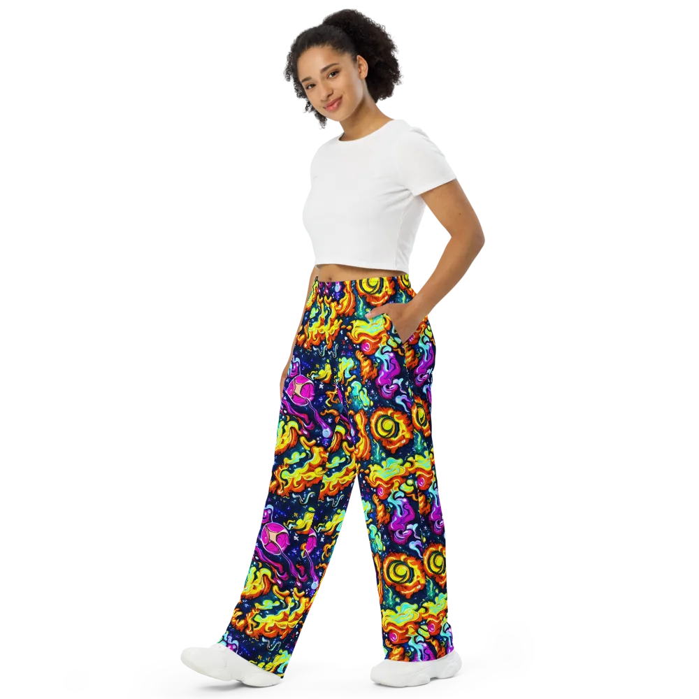 The Neon Dream on Wide-Leg Pants — Left Front