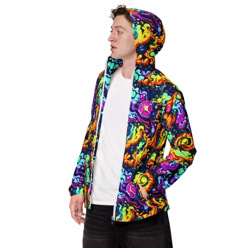 The Neon Dream on a Men's Windbreaker