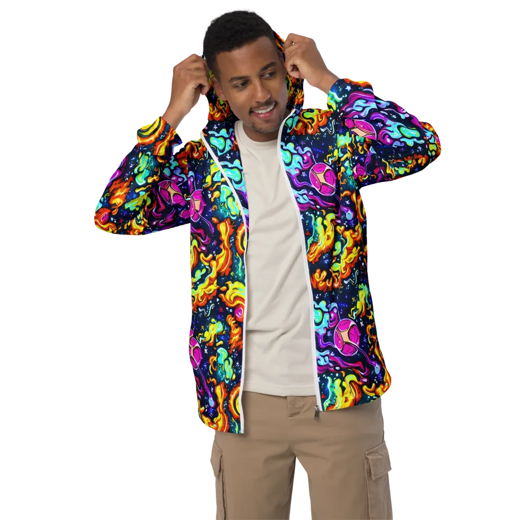 The Neon Dream on Men's Windbreaker — Front