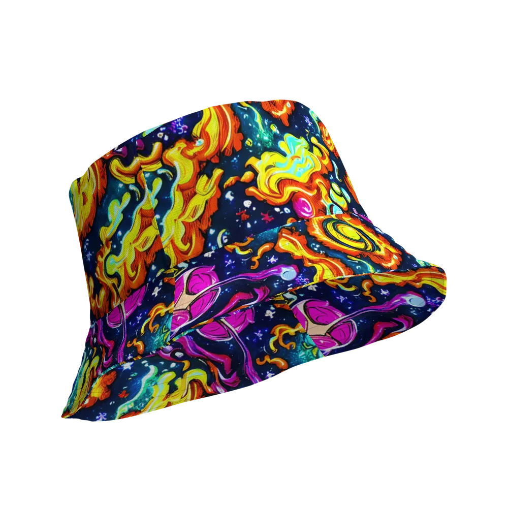 The Neon Dream on Reversible Bucket Hat — Product details Outside
