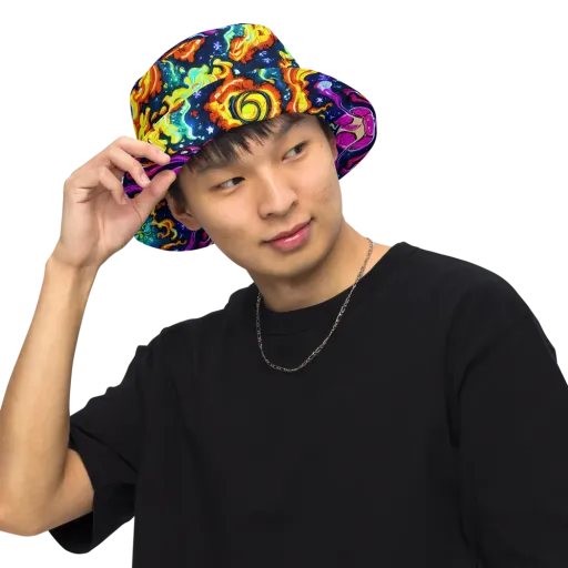 The Neon Dream on a Reversible Bucket Hat