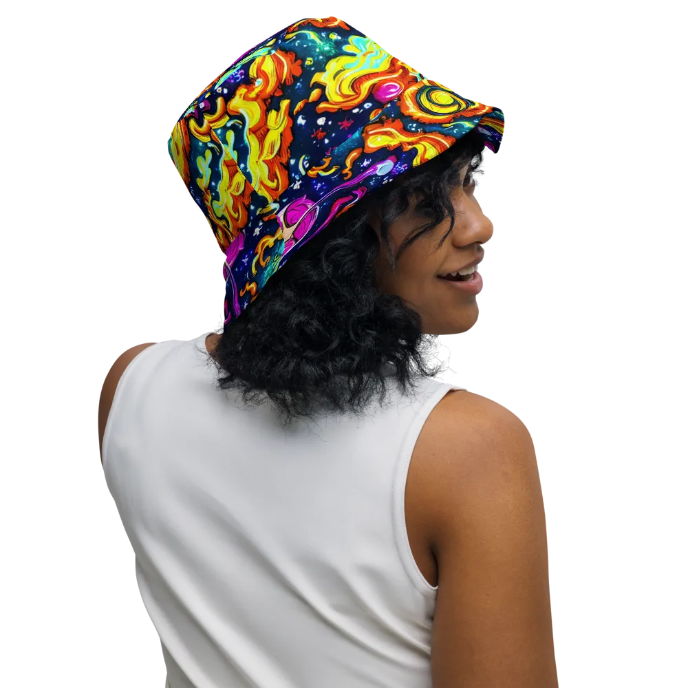 The Neon Dream on Reversible Bucket Hat — Right Outside